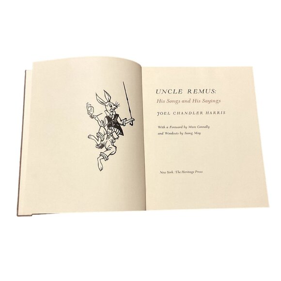 VTG UNCLE REMUS BOOK HIS SONGS AND SAYINGS WITH SLEEVE 1957 BY JOEL HARRIS - Picture 2 of 7